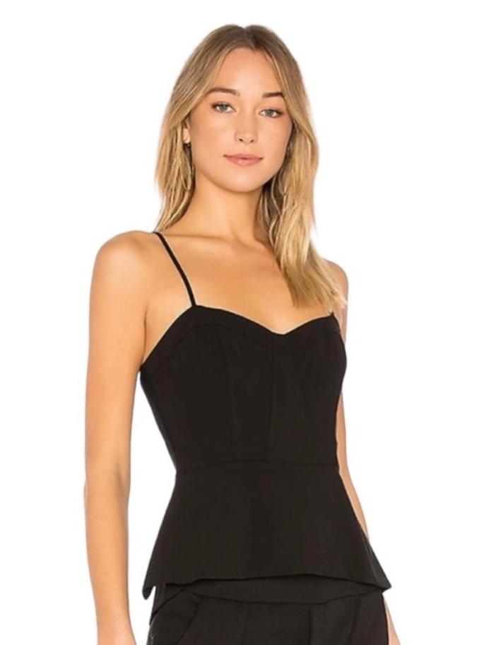 Bcbgmaxazria Shannan Bustier Peplum Top Size Small